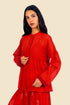 Shirt in voile with button down and round neckline